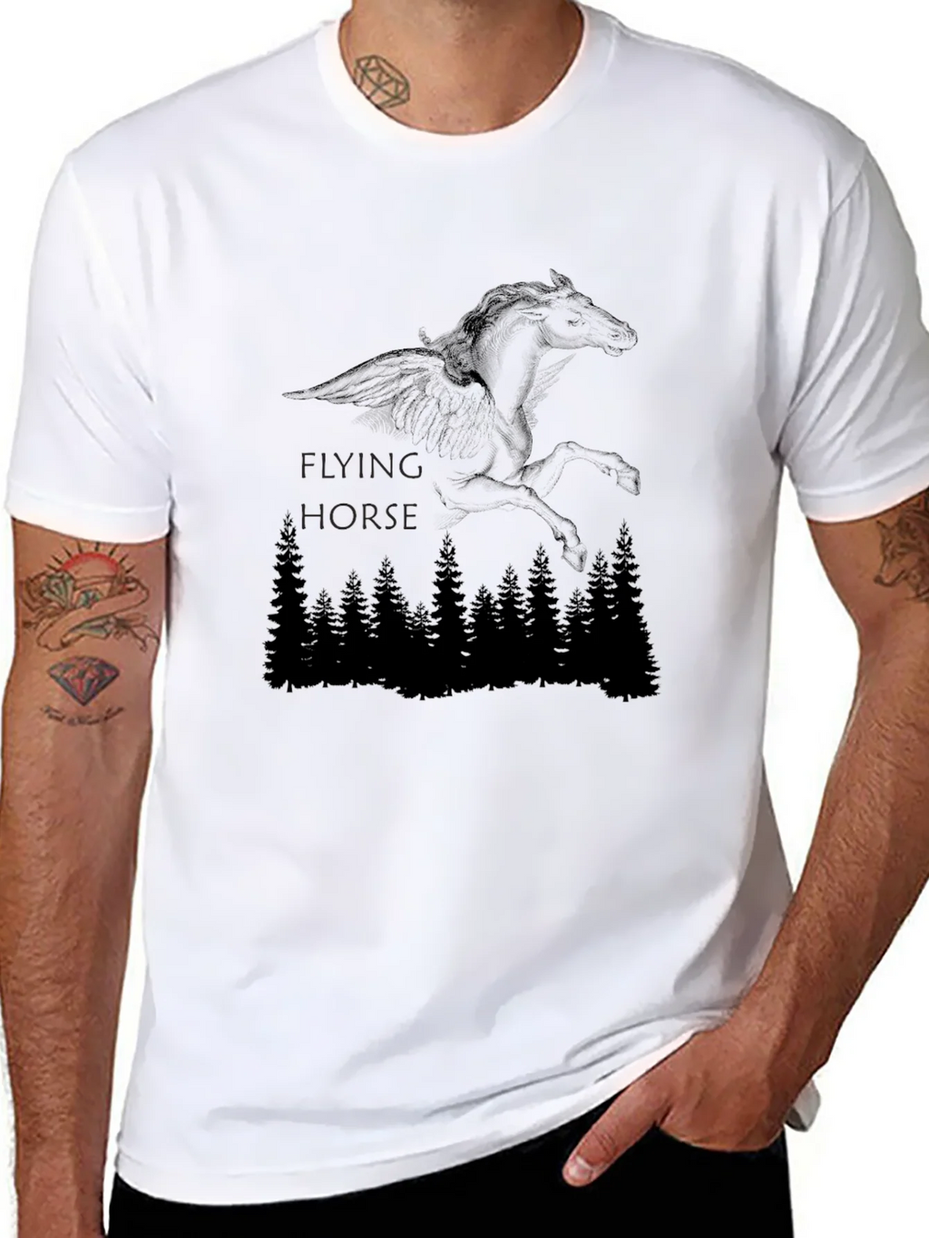 Flying Horse Graphic Tee - Mens Black T-Shirt product image 7