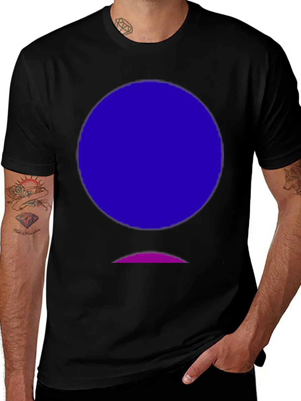 Abstract Graphic Tee - Black Cotton Blend product image 1