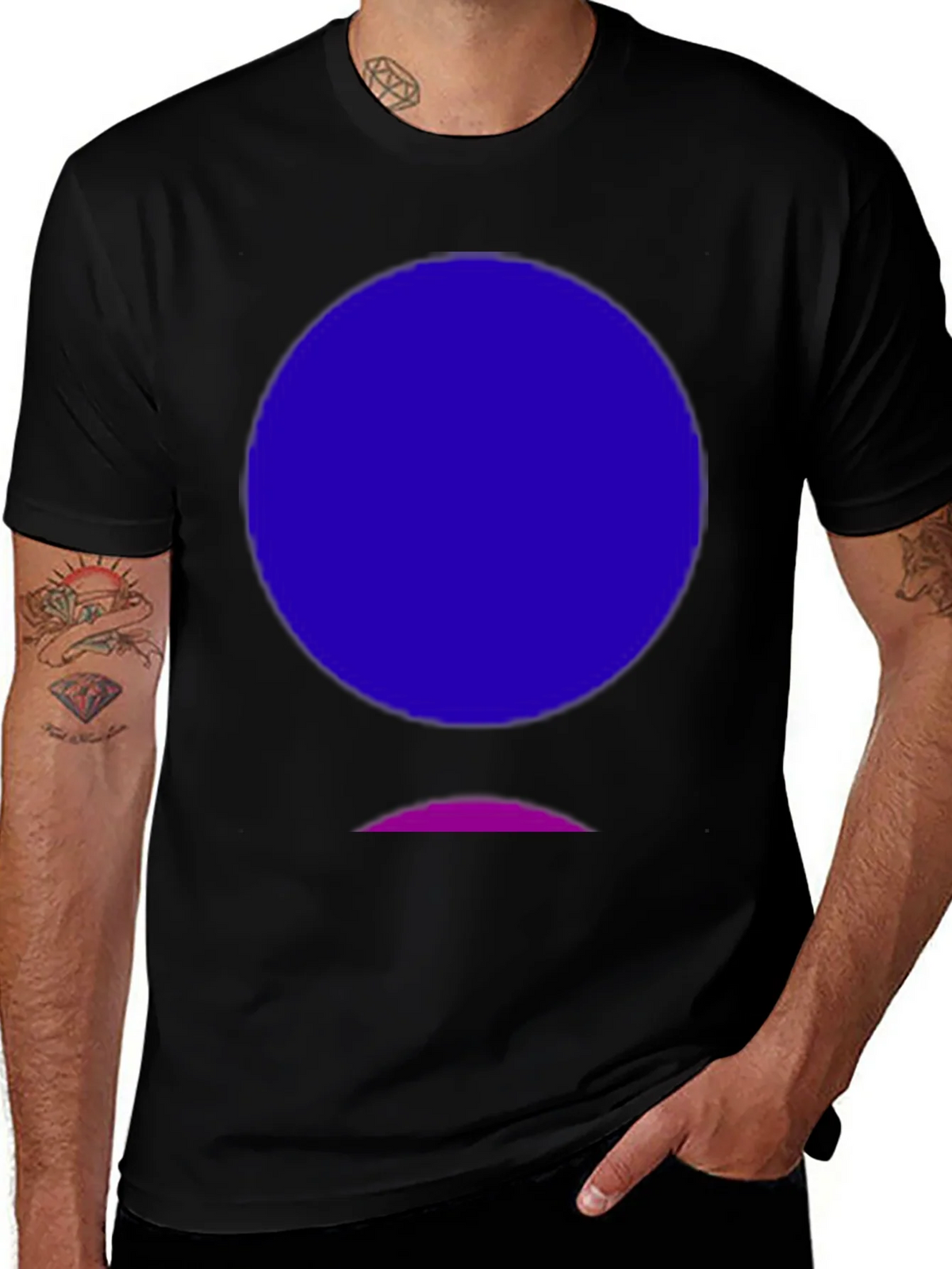Abstract Graphic Tee - Black Cotton Blend product image 1