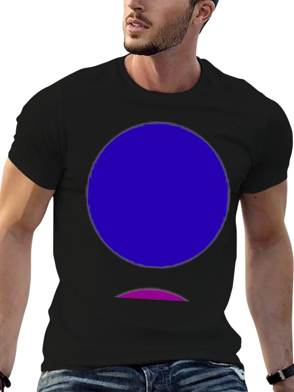 Abstract Graphic Tee - Black Cotton Blend product image 6