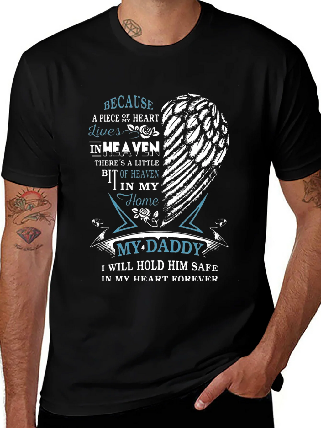 Memorial My Daddy T-Shirt - Heart in Heaven product image 1