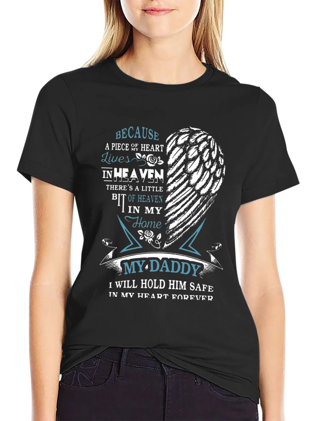Memorial My Daddy T-Shirt - Heart in Heaven product image 2
