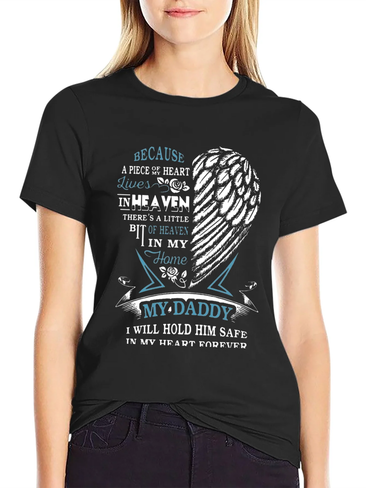 Memorial My Daddy T-Shirt - Heart in Heaven product image 2
