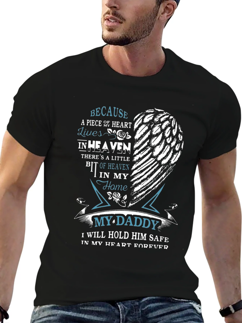 Memorial My Daddy T-Shirt - Heart in Heaven product image 6