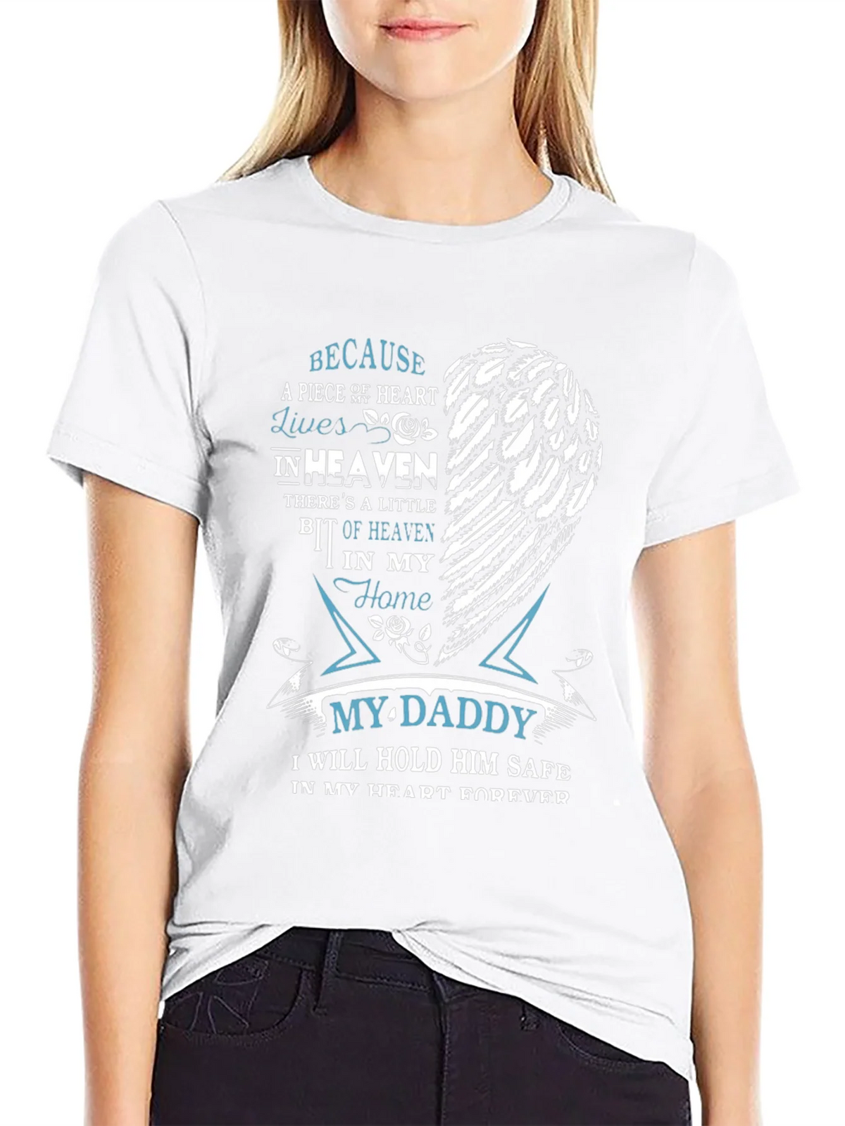 Memorial My Daddy T-Shirt - Heart in Heaven product image 8