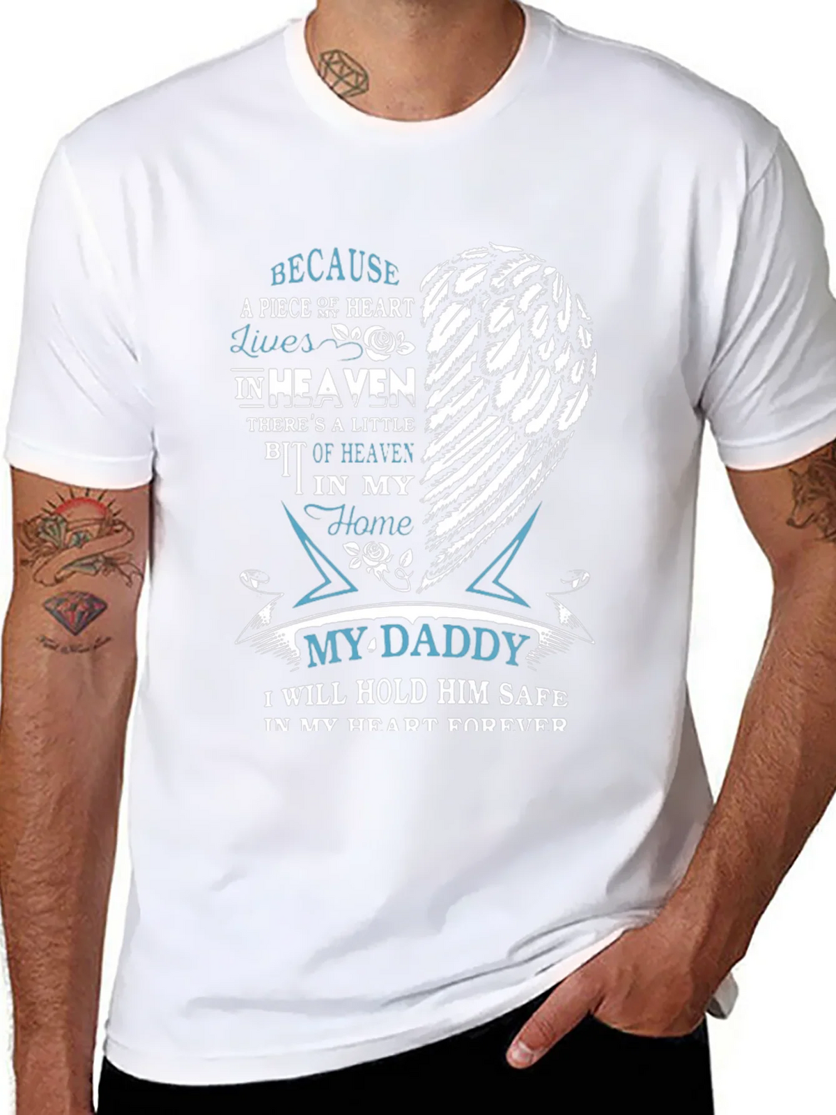 Memorial My Daddy T-Shirt - Heart in Heaven product image 7