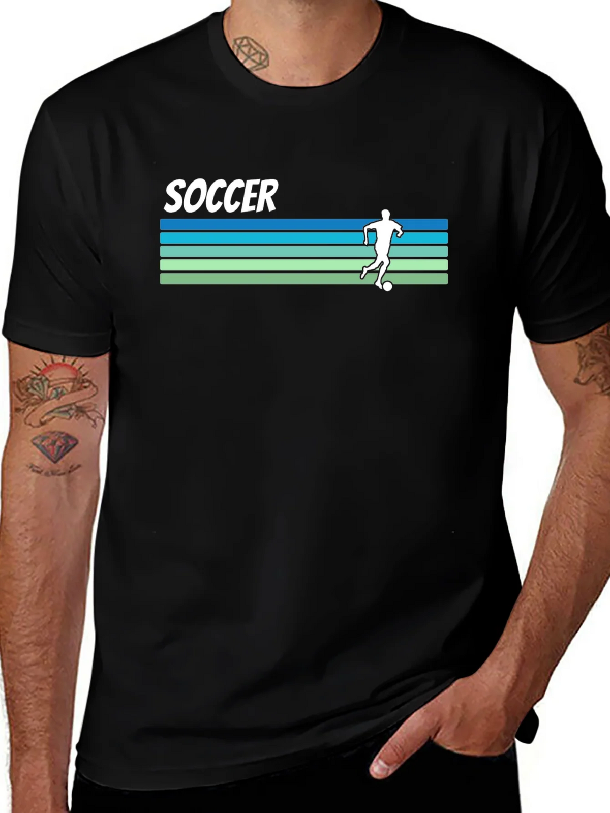 Retro Soccer Player Graphic Tee product image 1