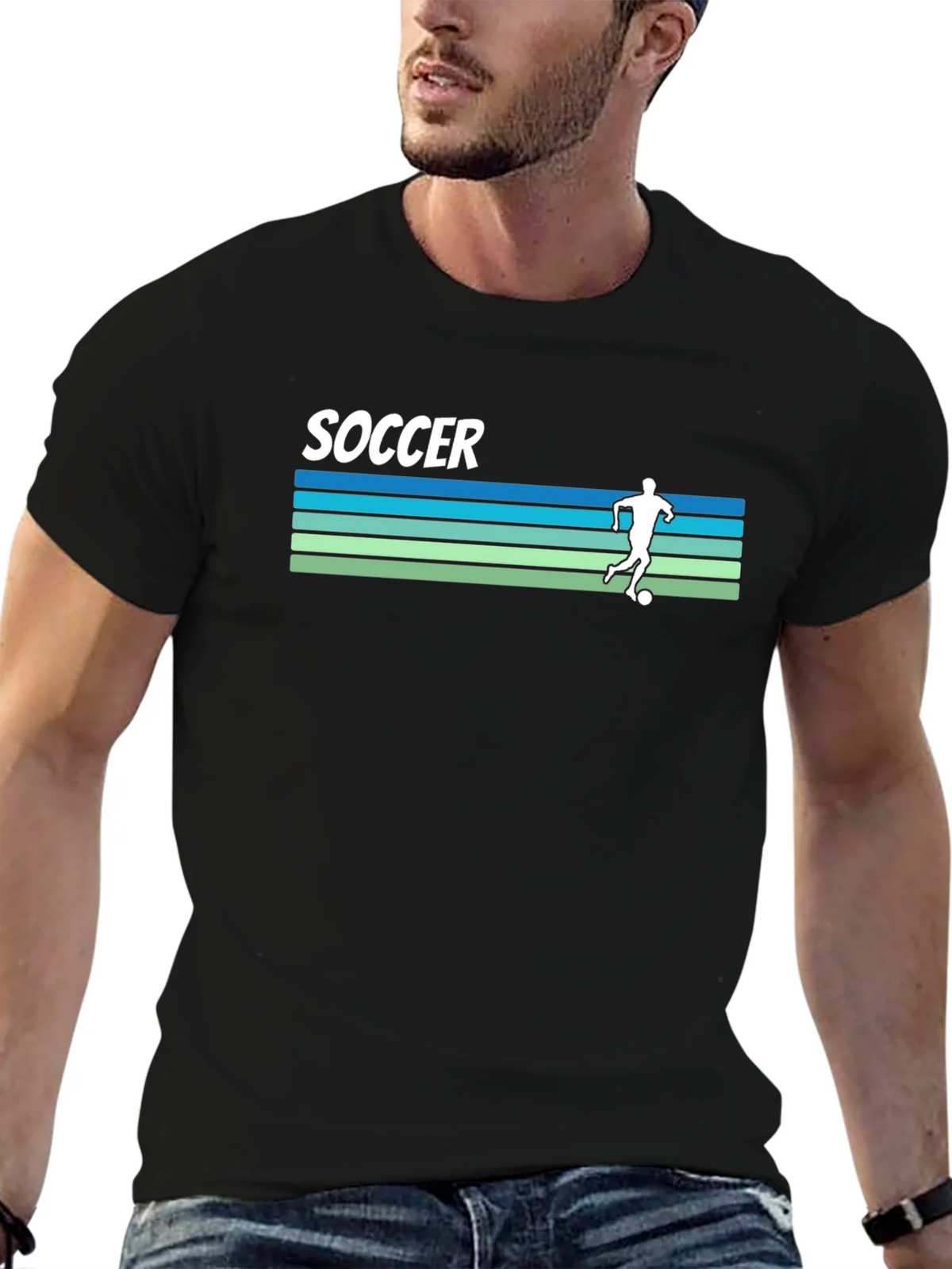 Retro Soccer Player Graphic Tee product image 6