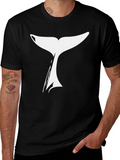 Whale Tail Graphic T-Shirt - Black product image 1