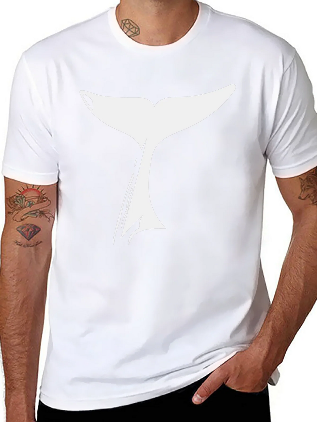 Whale Tail Graphic T-Shirt - Black product image 7