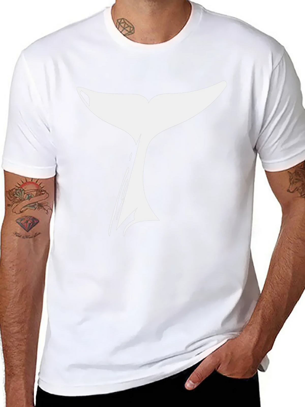 Whale Tail Graphic T-Shirt - Black product image 7