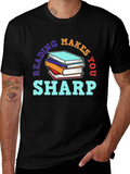 Reading Makes You Sharp Black T-Shirt product image 1