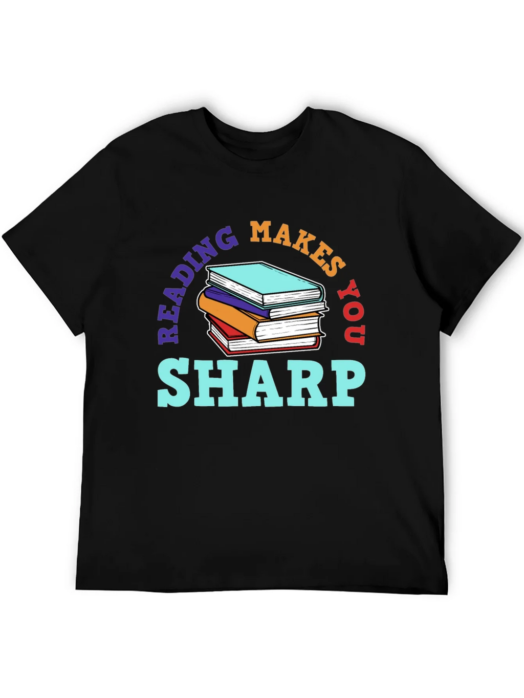 Reading Makes You Sharp Black T-Shirt product image 5