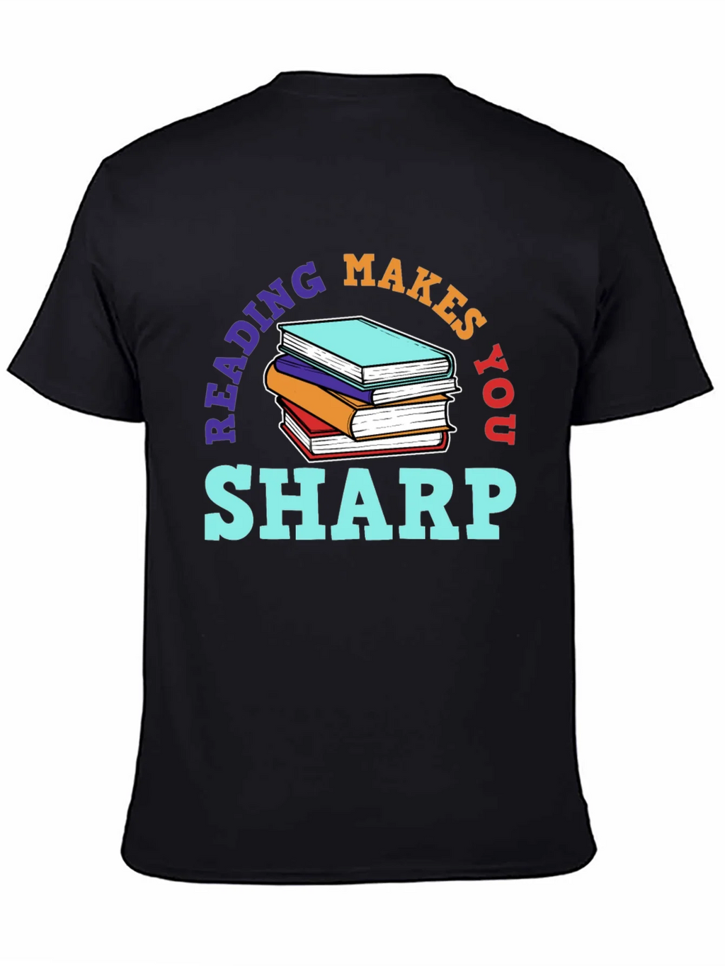 Reading Makes You Sharp Black T-Shirt product image 4