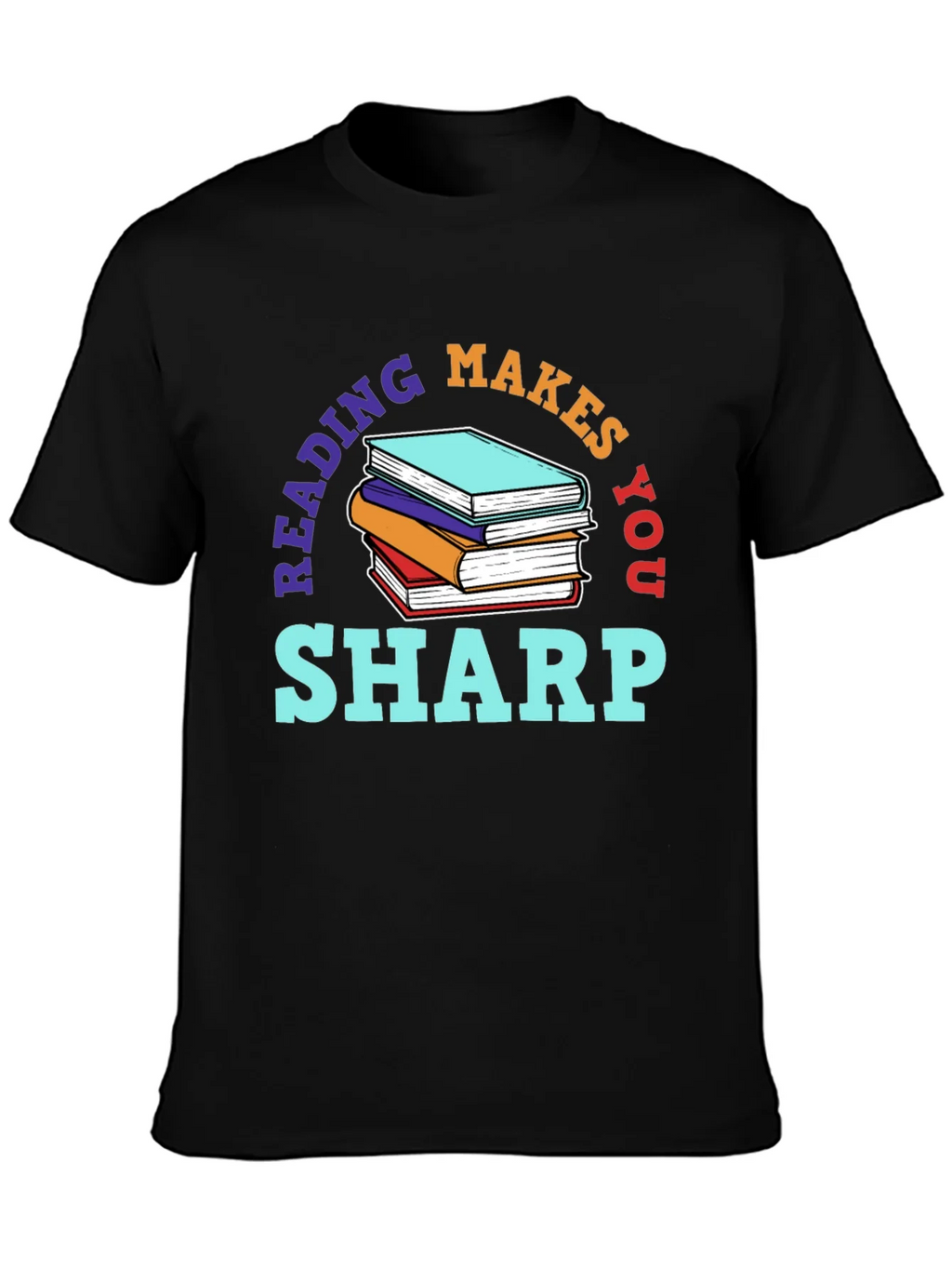 Reading Makes You Sharp Black T-Shirt product image 3