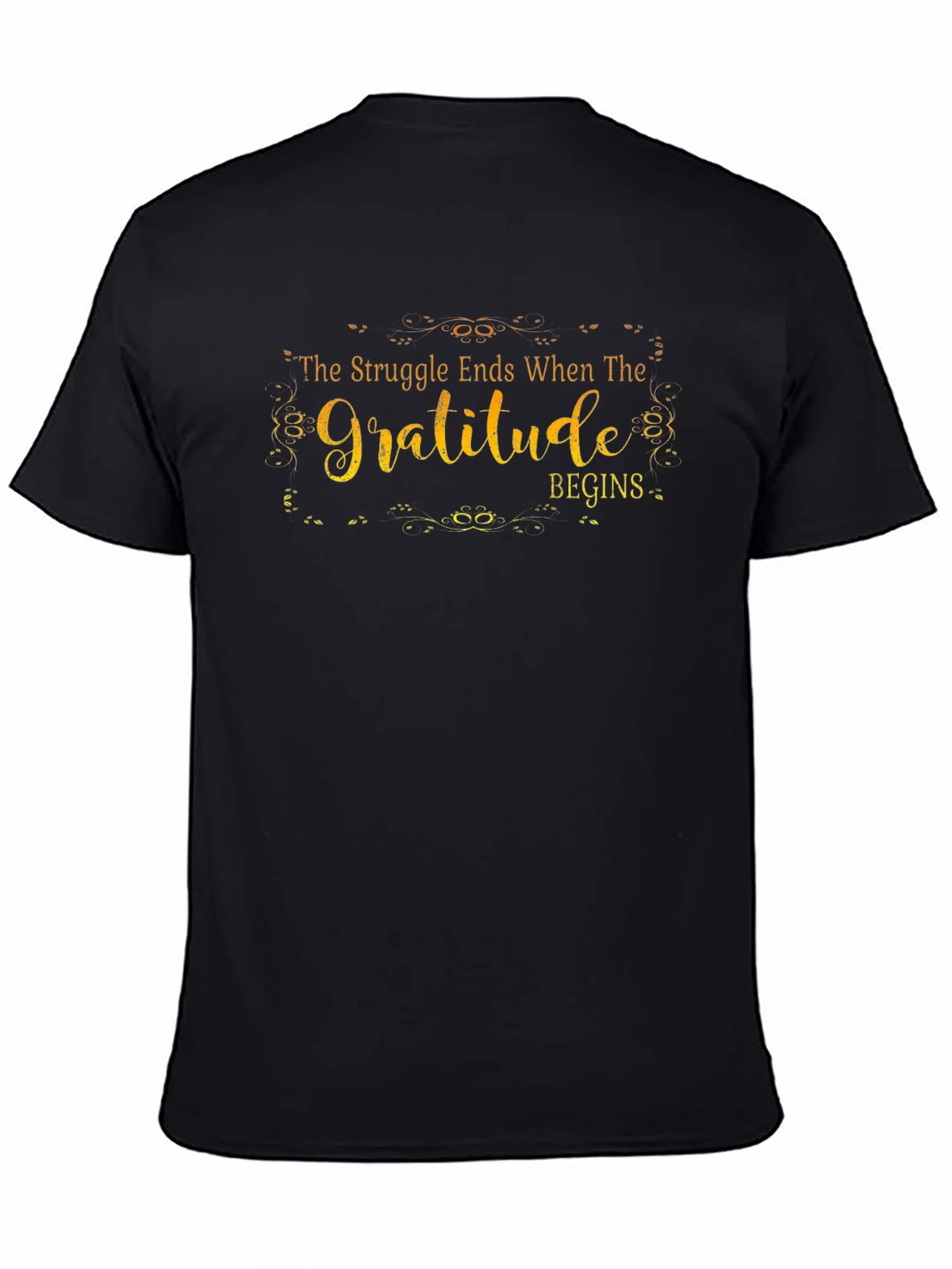 Gratitude Begins Graphic T-Shirt - Inspirational Design product image 4