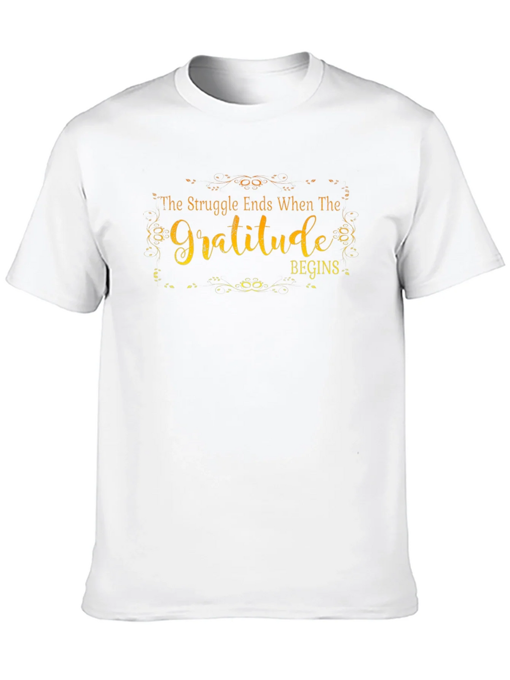 Gratitude Begins Graphic T-Shirt - Inspirational Design product image 9