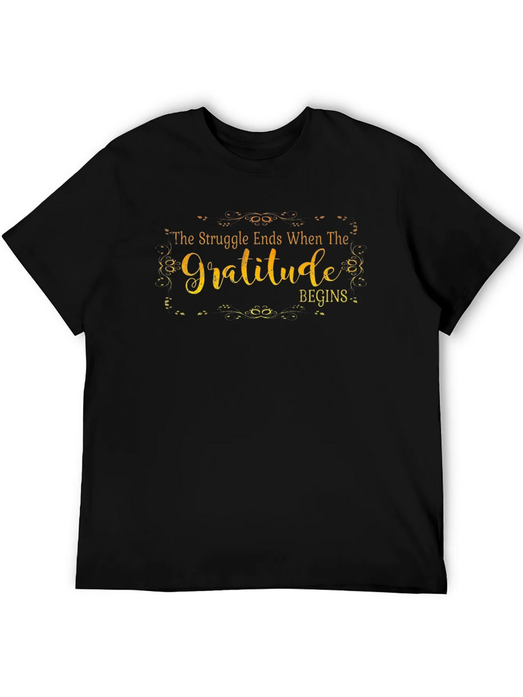 Gratitude Begins Graphic T-Shirt - Inspirational Design product image 5