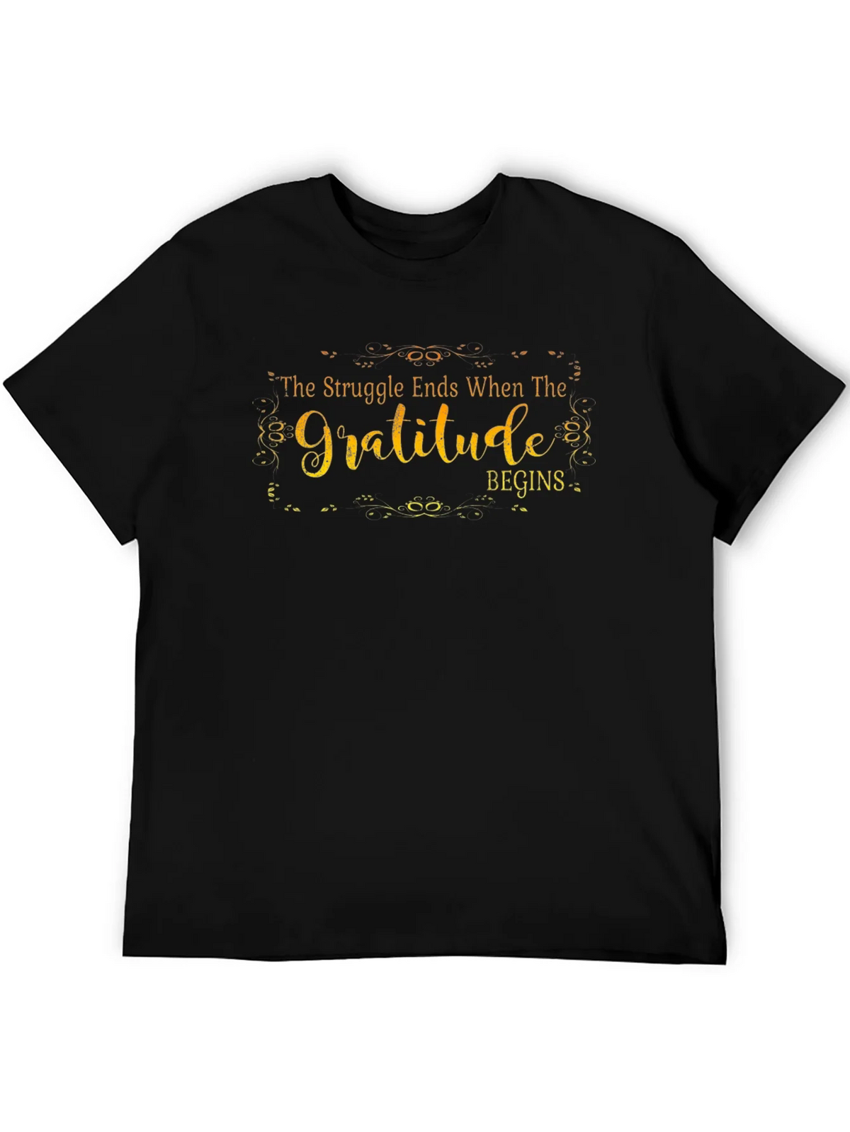 Gratitude Begins Graphic T-Shirt - Inspirational Design product image 5