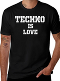 Techno is Love Black T-Shirt product image 1