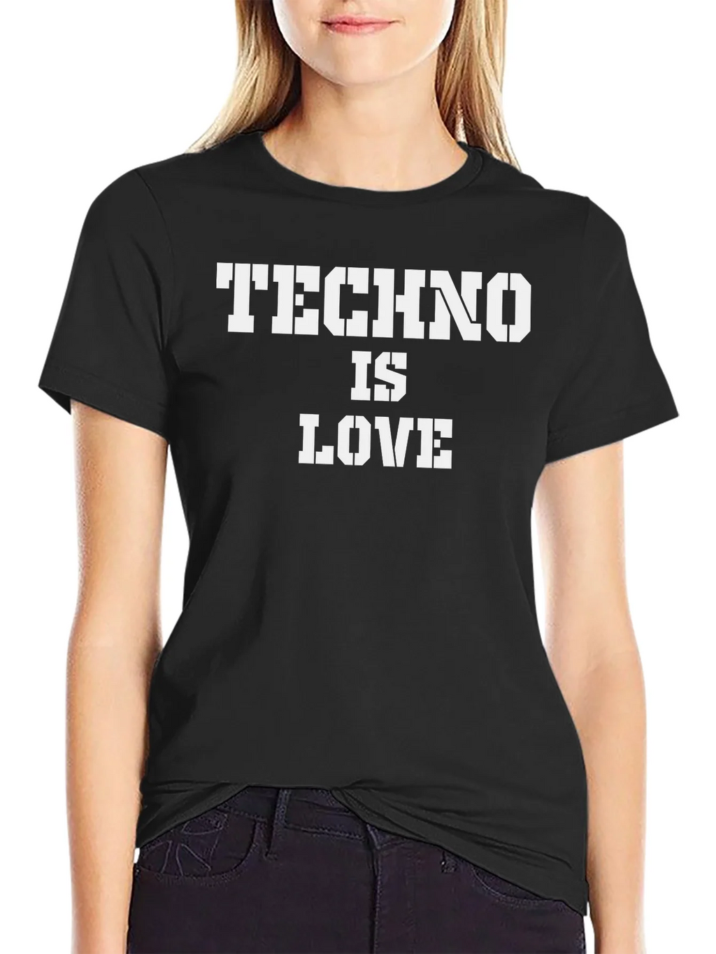 Techno is Love Black T-Shirt product image 2