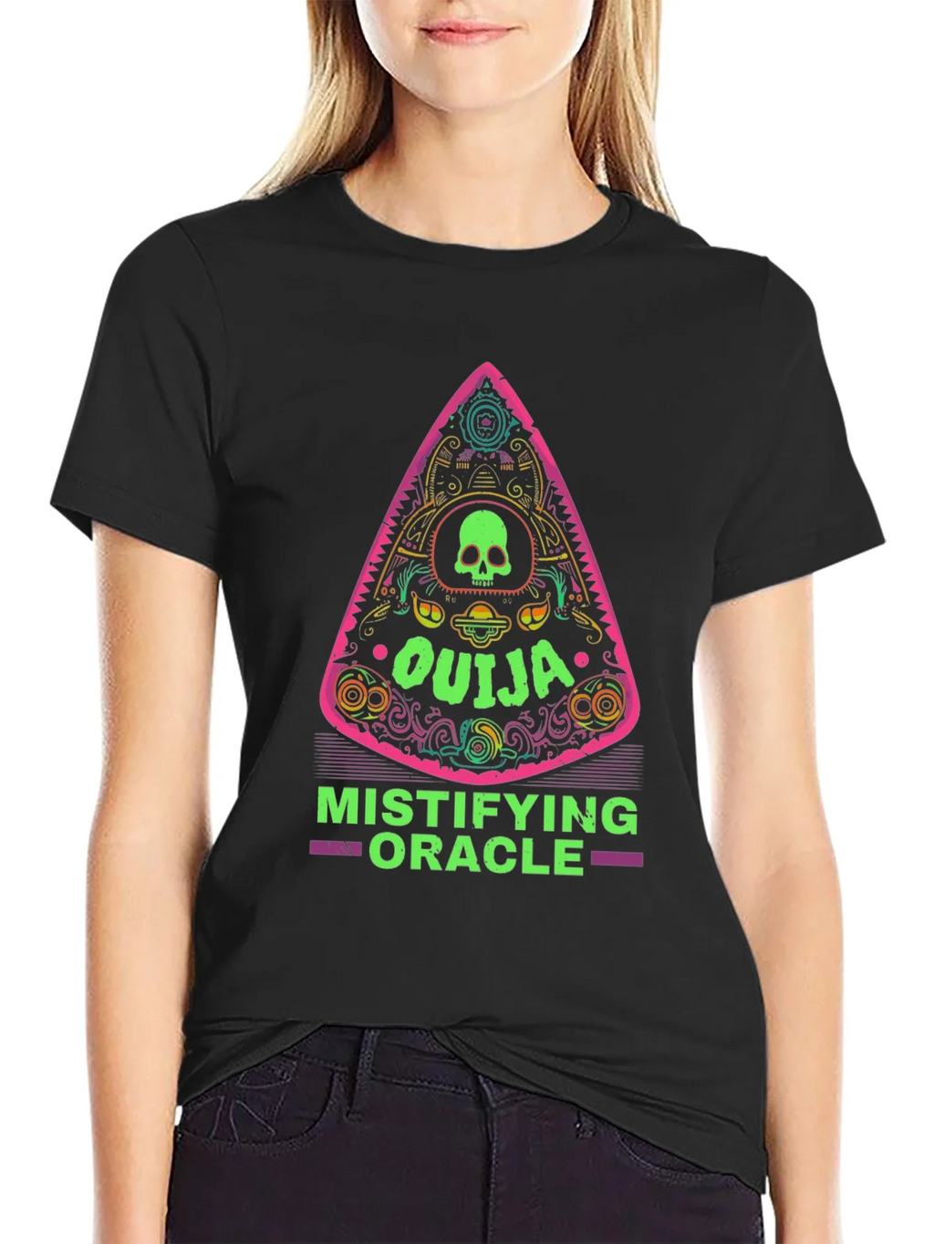 Ouija Mistifying Oracle Graphic Tee - Unisex Black T-Shirt product image 2