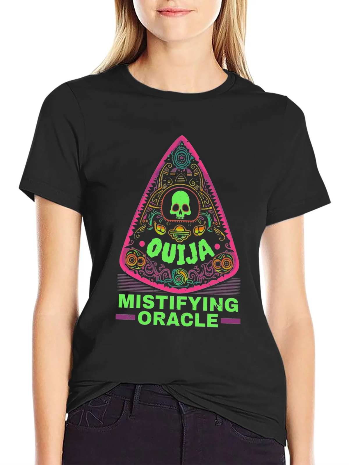 Ouija Mistifying Oracle Graphic Tee - Unisex Black T-Shirt product image 2