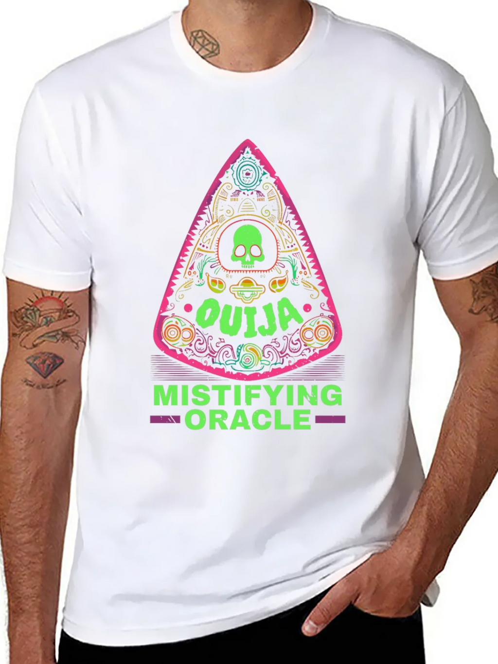 Ouija Mistifying Oracle Graphic Tee - Unisex Black T-Shirt product image 7