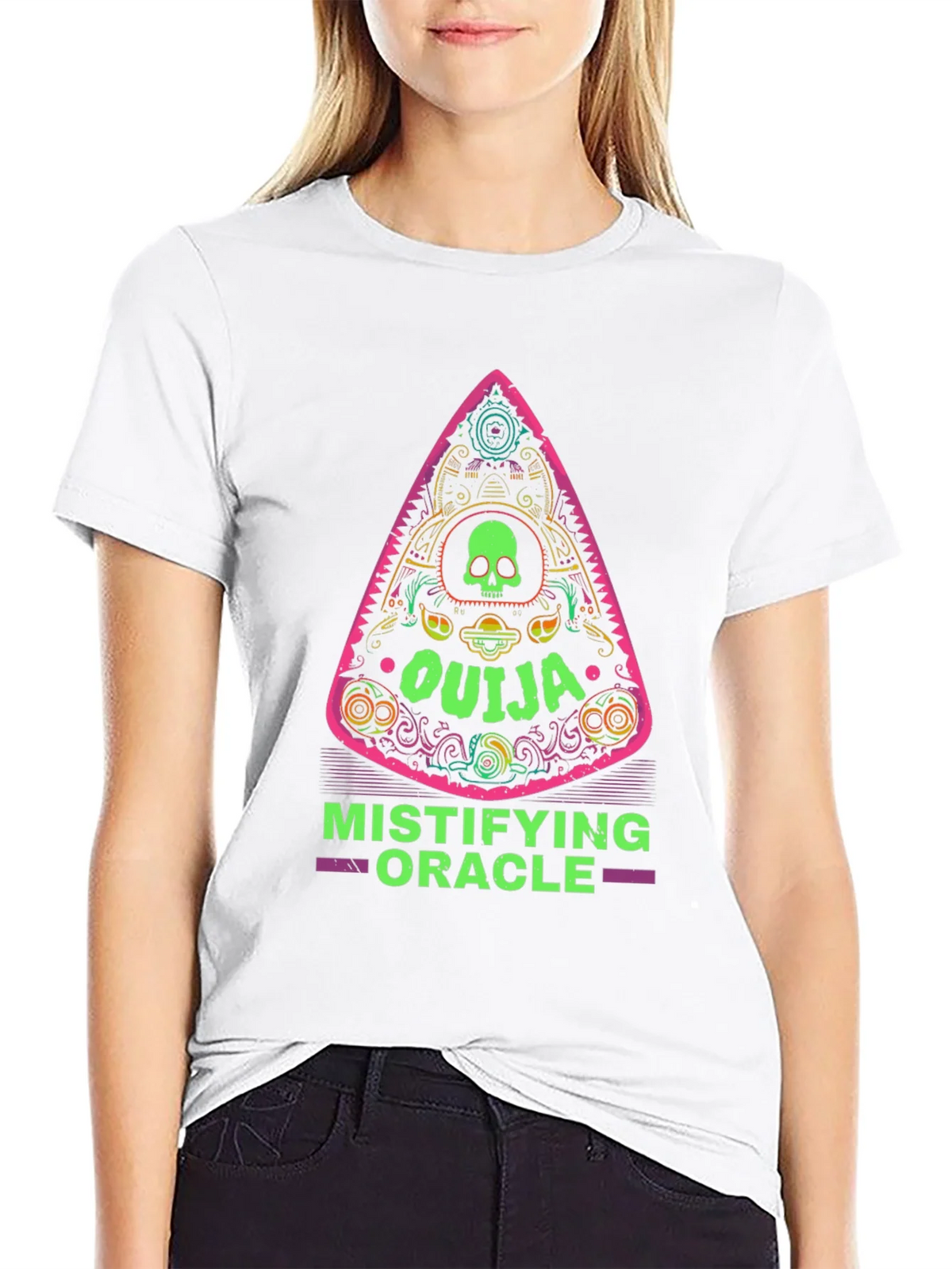 Ouija Mistifying Oracle Graphic Tee - Unisex Black T-Shirt product image 8