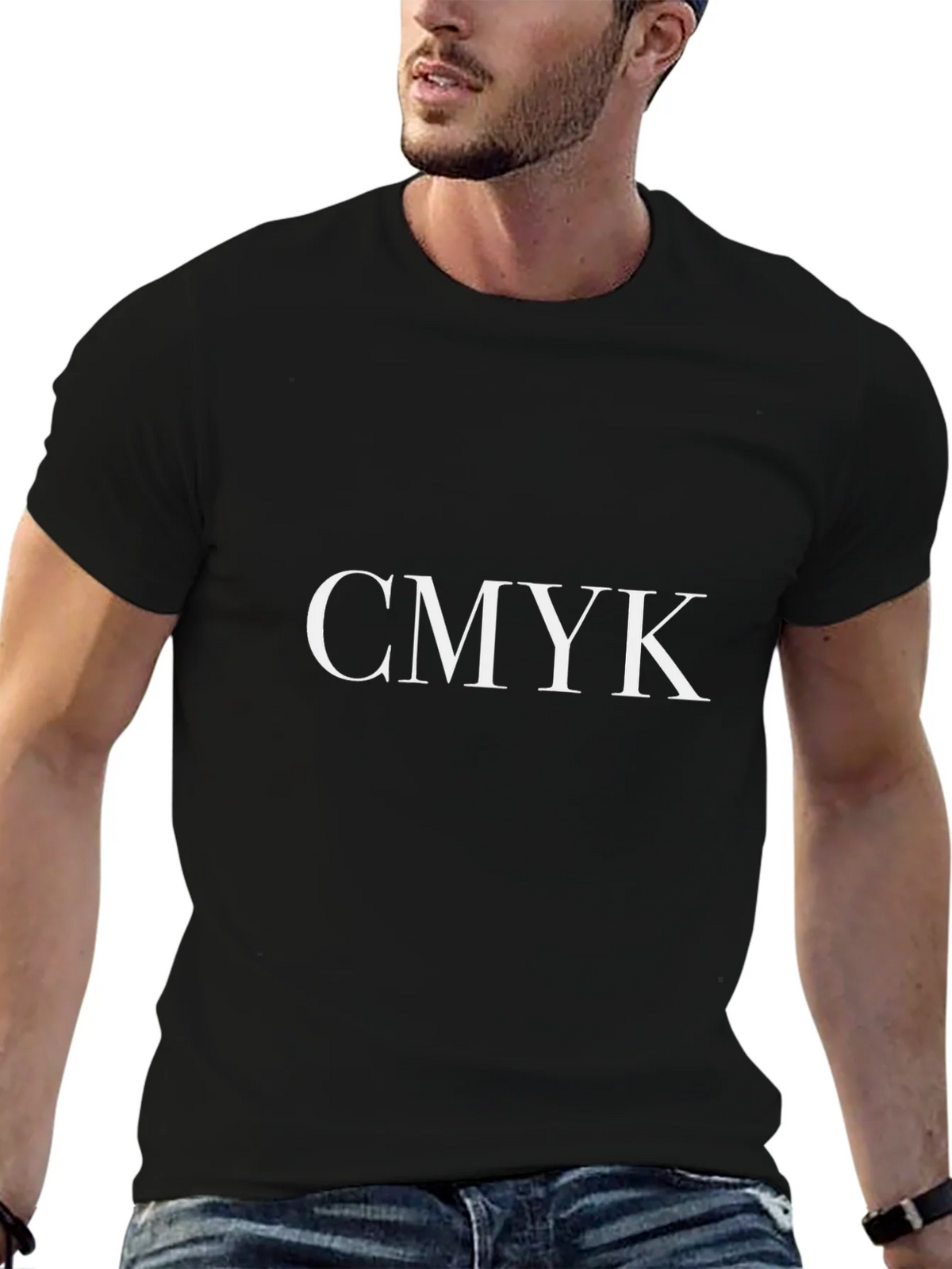 CMYK Graphic Tee - Classic Black Cotton T-Shirt product image 6