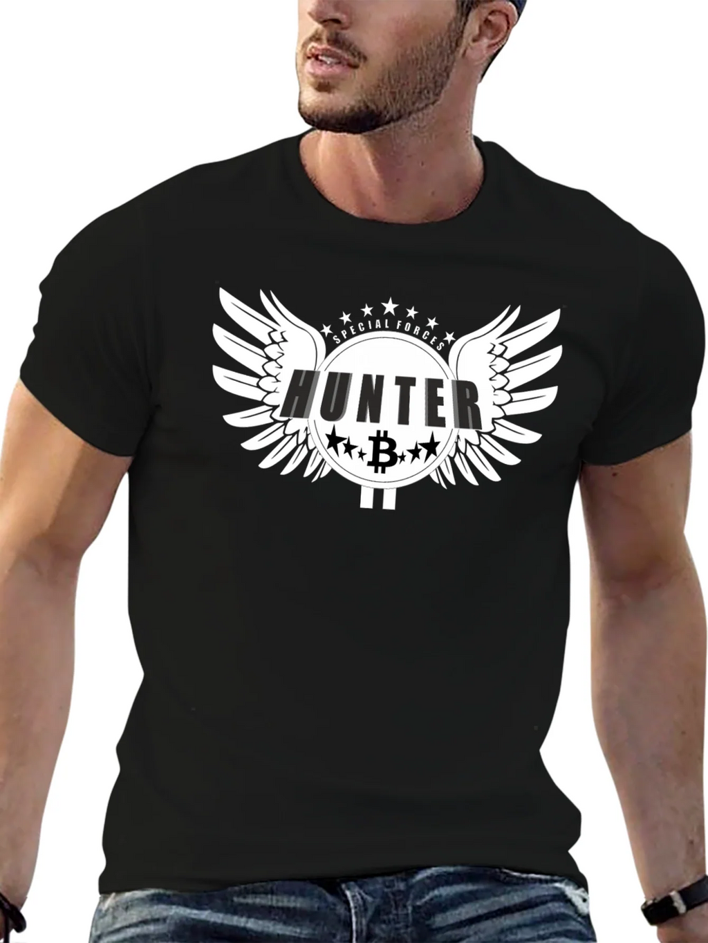 Hunter Special Forces Bitcoin Graphic T-Shirt product image 6