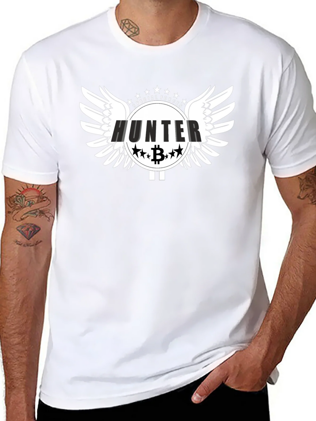 Hunter Special Forces Bitcoin Graphic T-Shirt product image 7