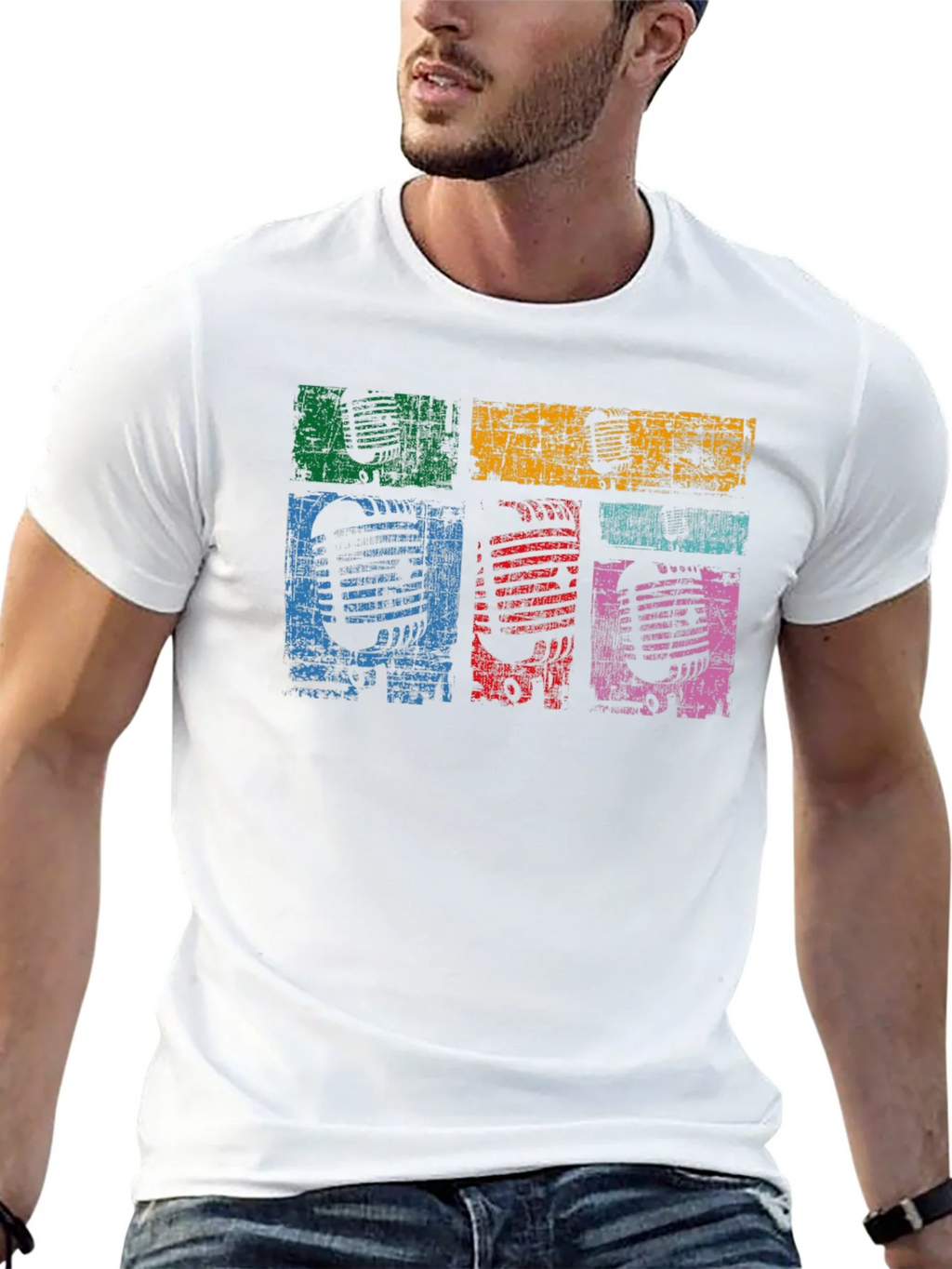 Retro Microphone Graphic T-Shirt product image 12