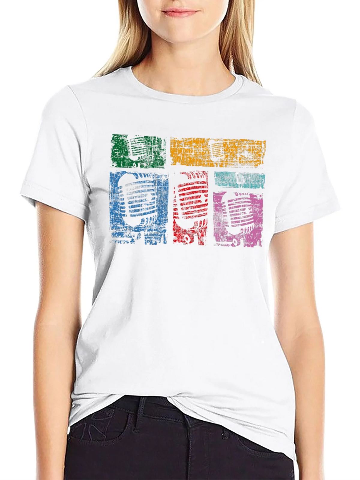 Retro Microphone Graphic T-Shirt product image 8