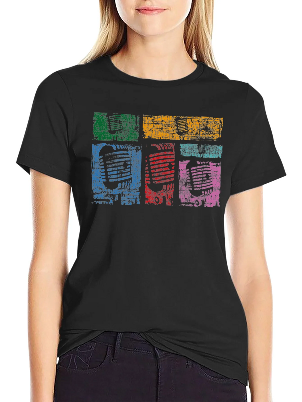 Retro Microphone Graphic T-Shirt product image 2
