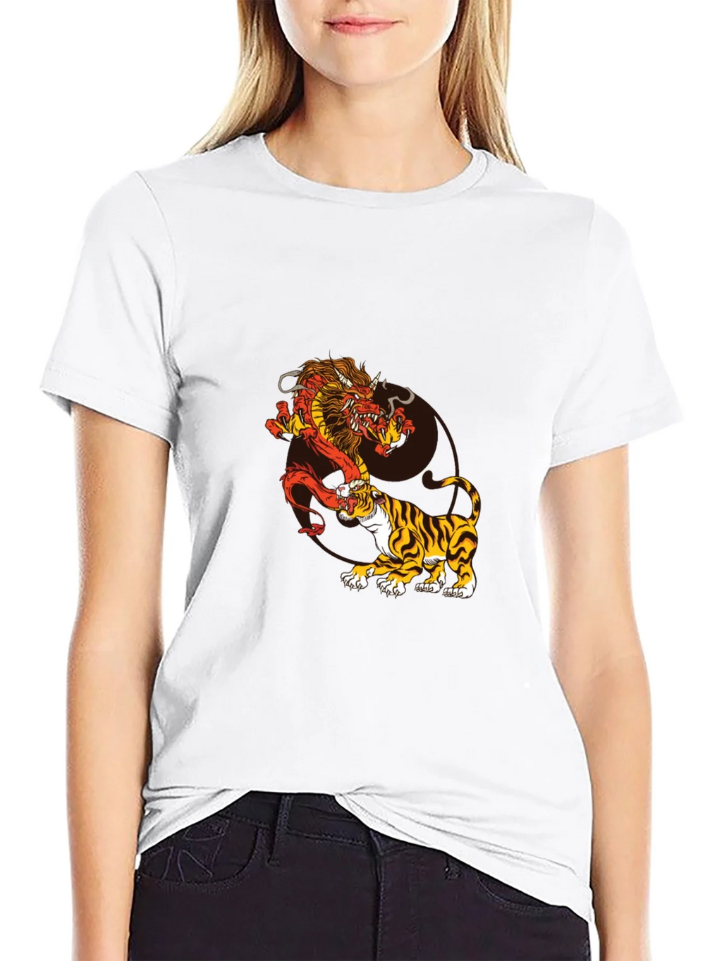 Dragon and Tiger Graphic Tee - Black product image 8