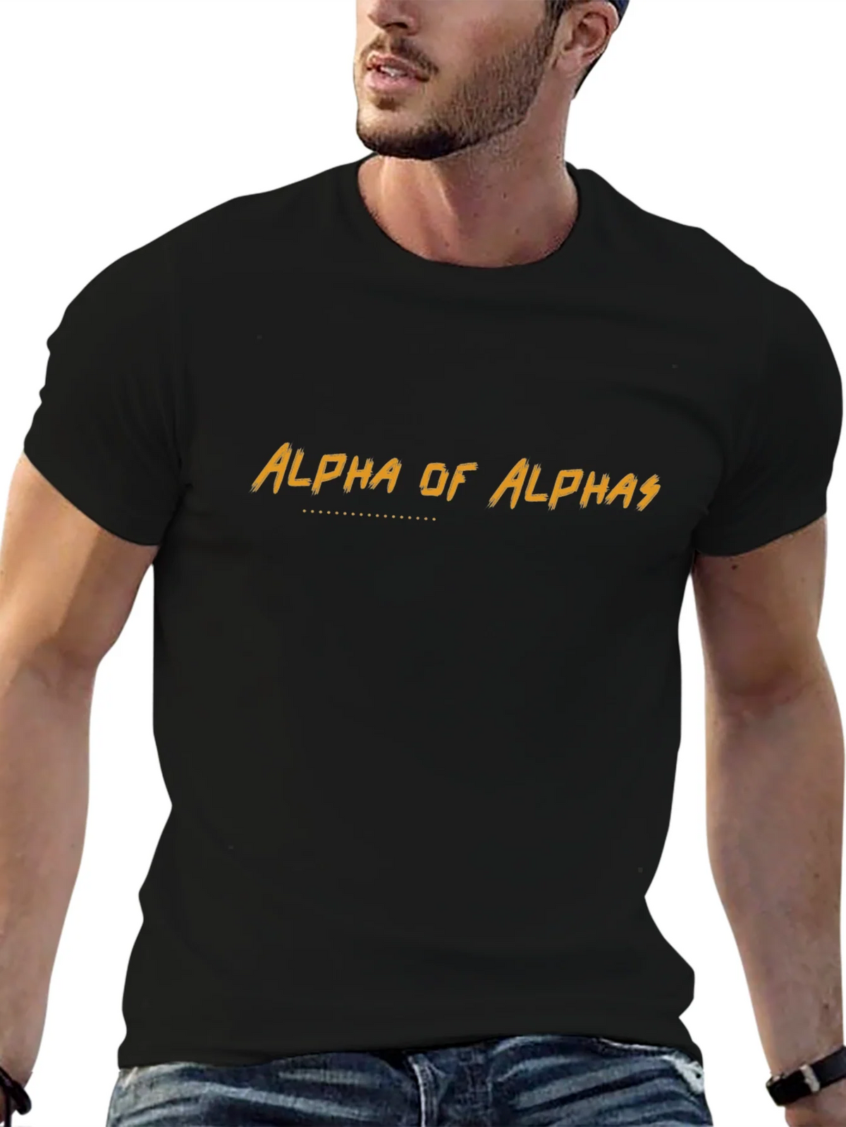 Alpha of Alphas Graphic T-Shirt - Black Crew Neck Tee product image 6