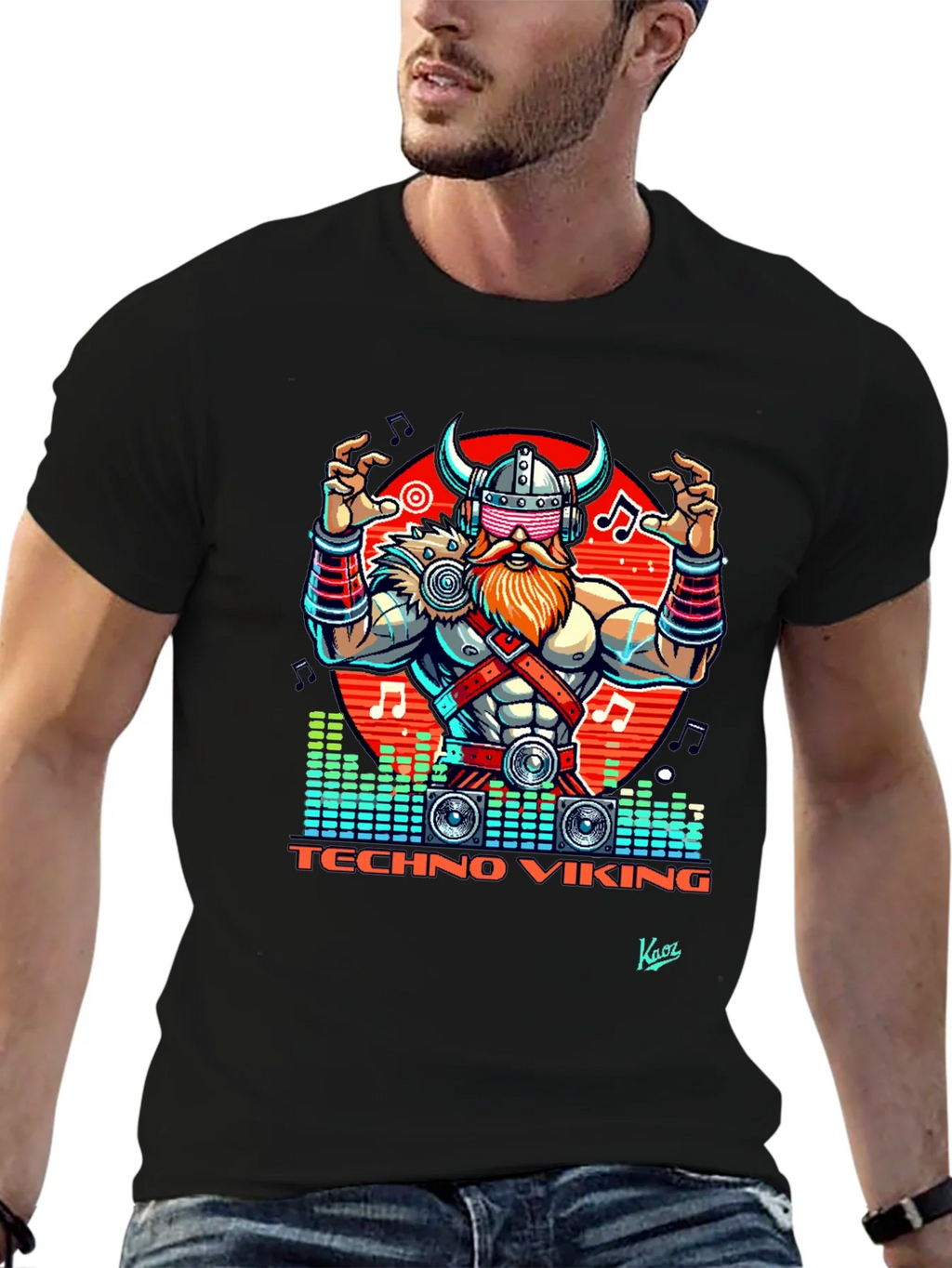 Techno Viking Graphic T-Shirt - EDM Rave Style product image 6