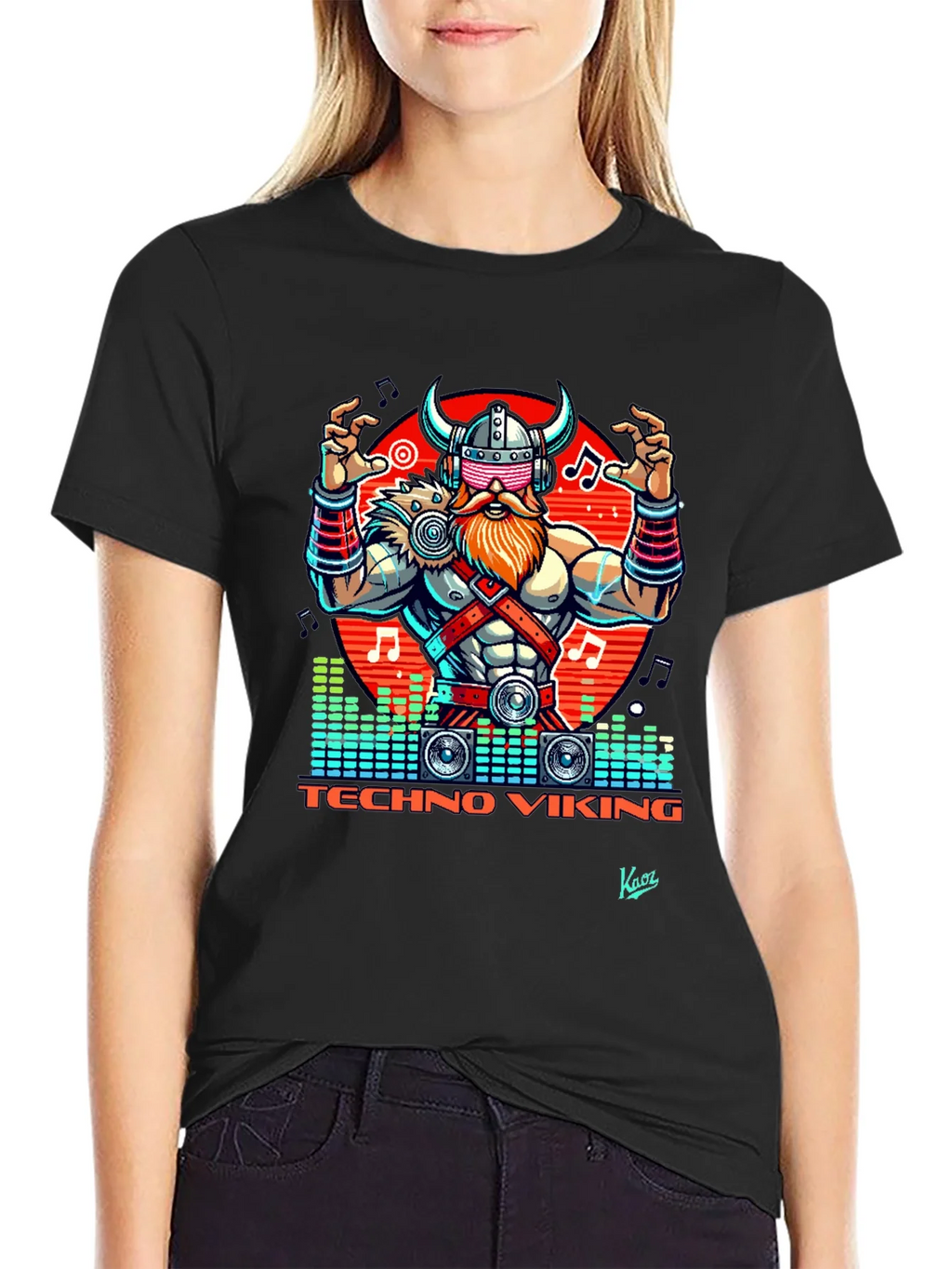 Techno Viking Graphic T-Shirt - EDM Rave Style product image 2