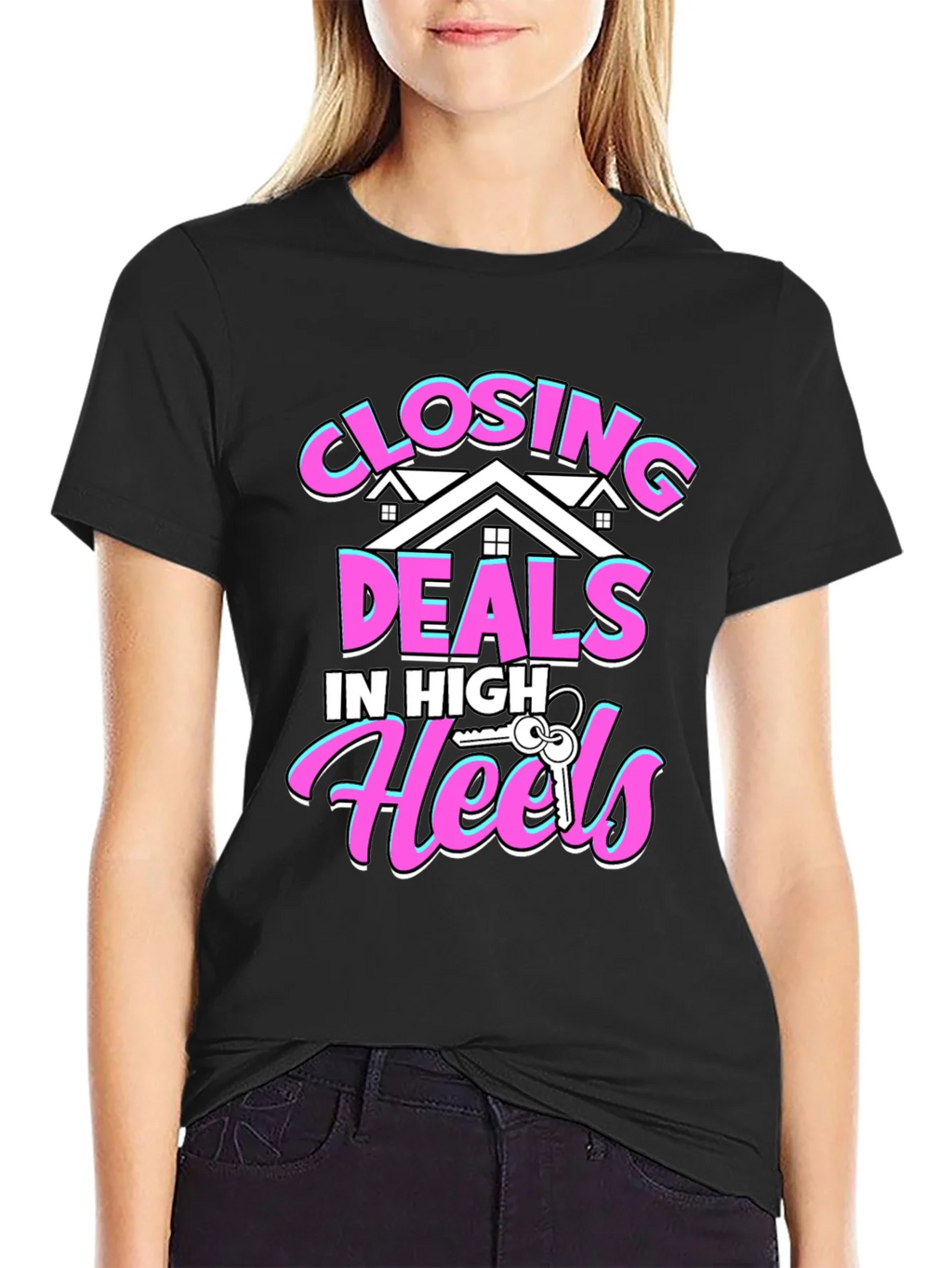 Closing Deals T-Shirt - High Heels Realtor Tee product image 2