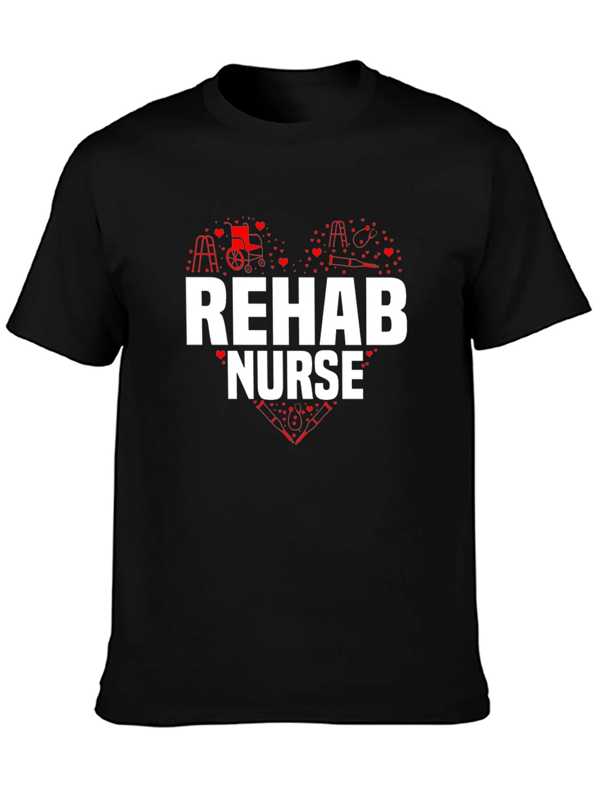 Rehab Nurse Heart Graphic T-Shirt product image 3