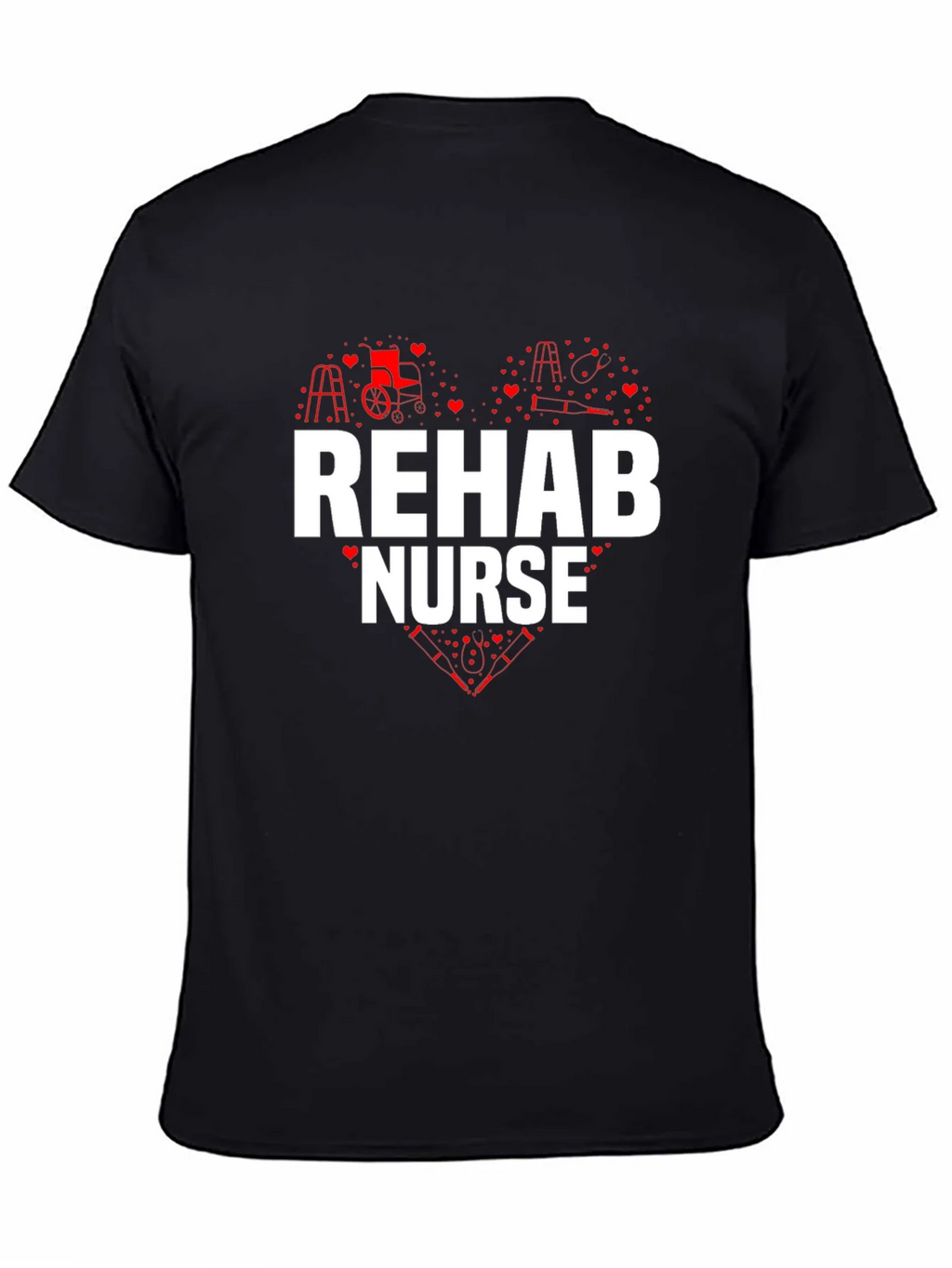 Rehab Nurse Heart Graphic T-Shirt product image 4