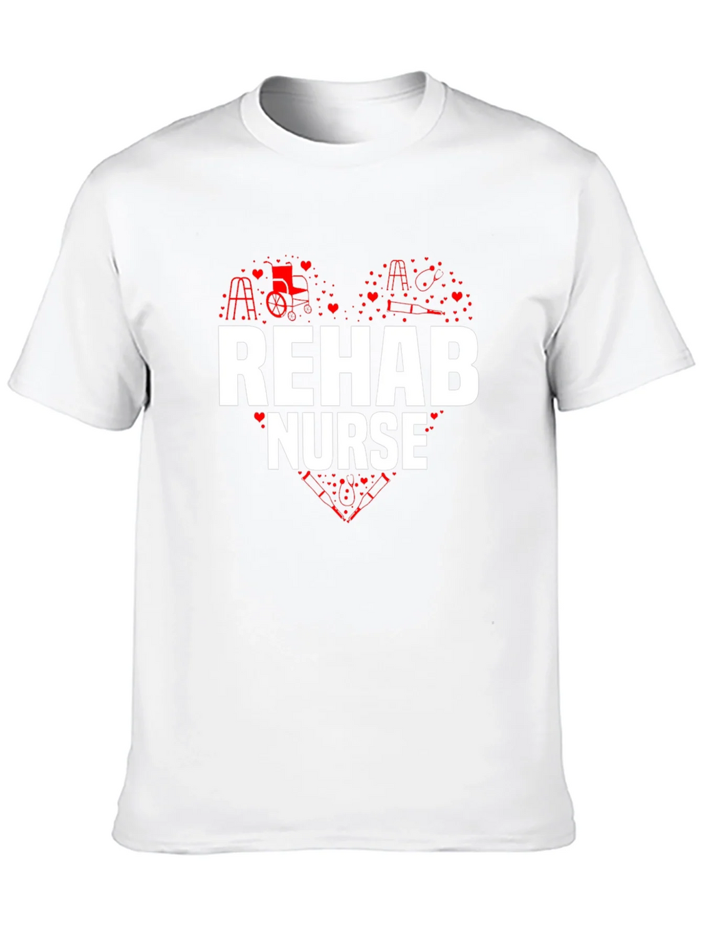Rehab Nurse Heart Graphic T-Shirt product image 9