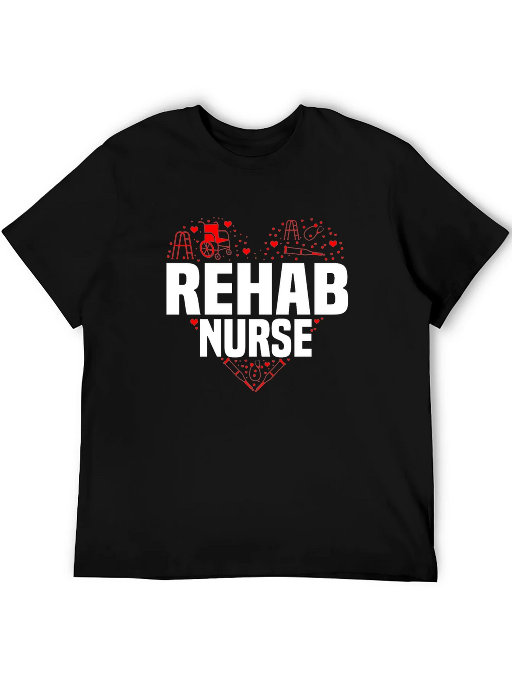 Rehab Nurse Heart Graphic T-Shirt product image 5