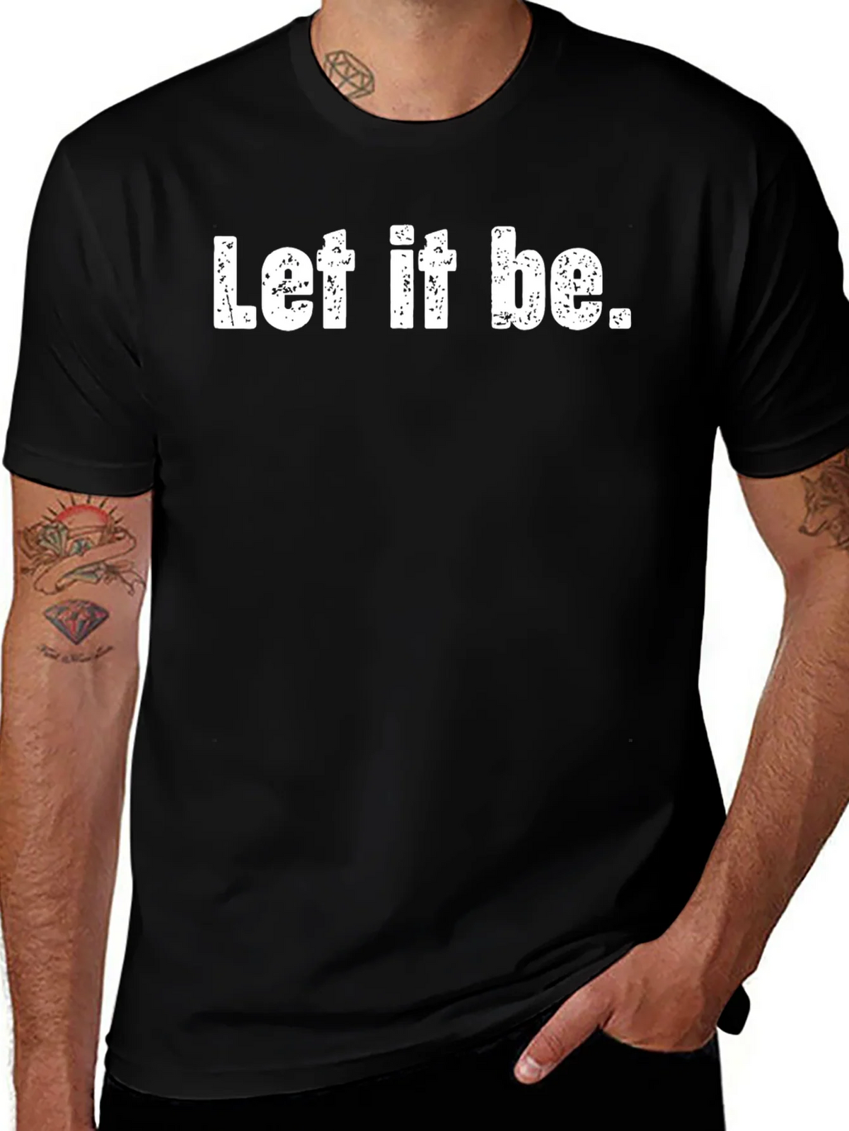 Let It Be Graphic Tee - Black Cotton Comfort product image 1
