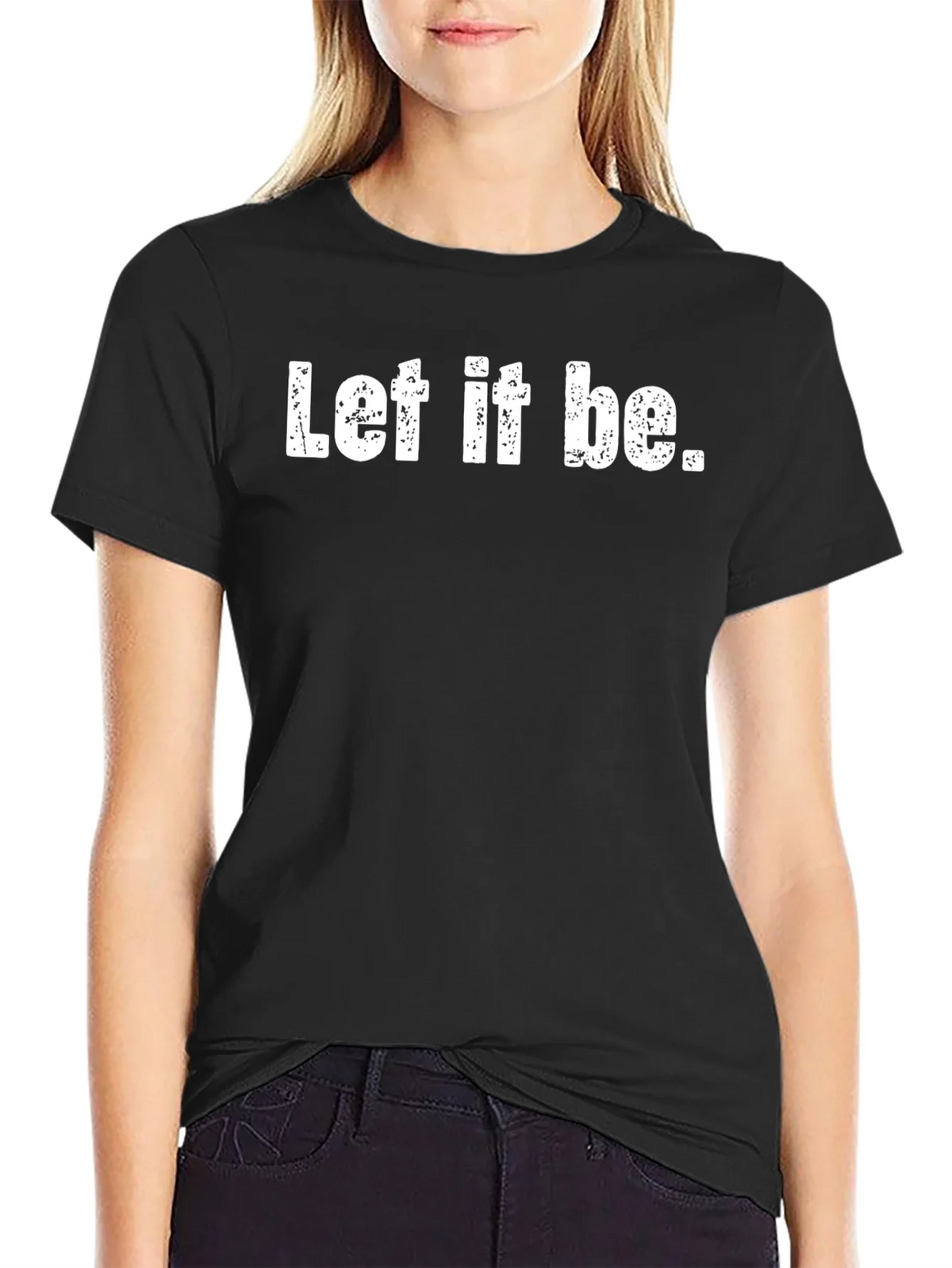 Let It Be Graphic Tee - Black Cotton Comfort product image 2
