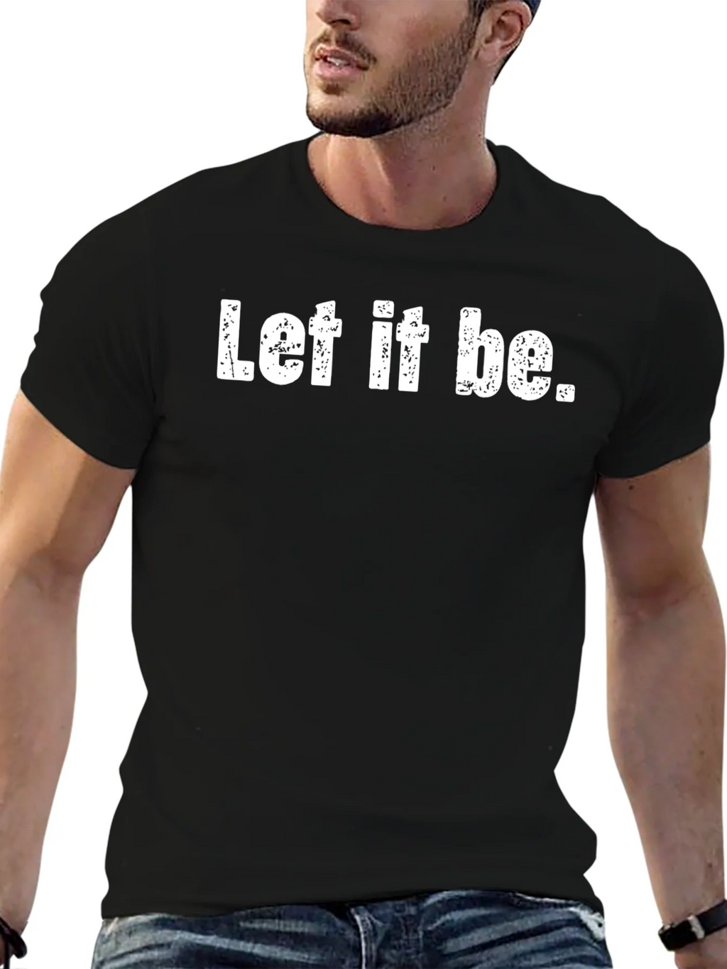 Let It Be Graphic Tee - Black Cotton Comfort product image 6