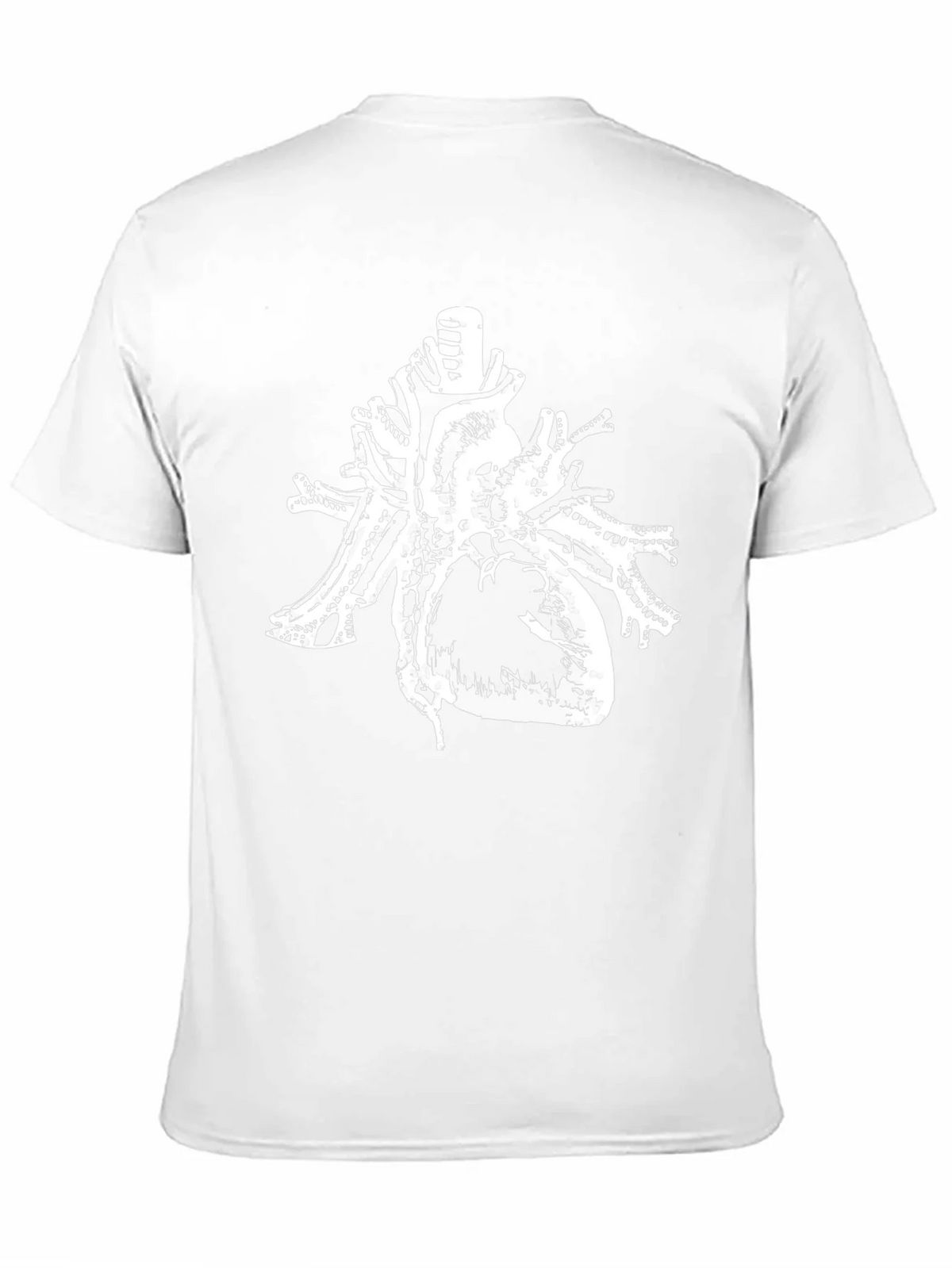 Anatomical Heart Print Black Cotton T-Shirt product image 10