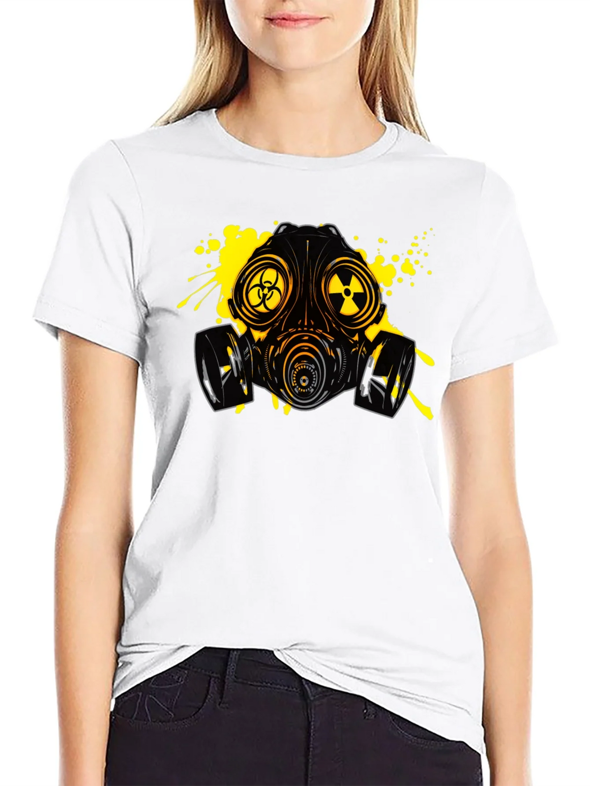 Biohazard Gas Mask Graphic Tee - Black product image 8