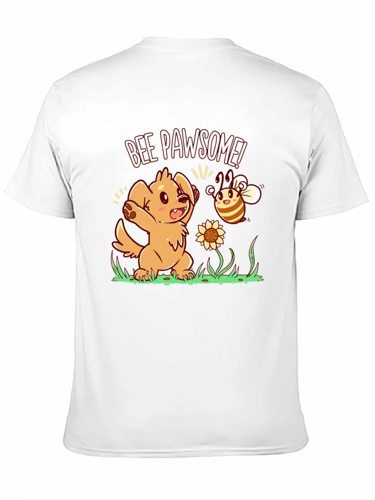 Bee Pawsome Dog T-Shirt - Cute Cartoon Style product image 10
